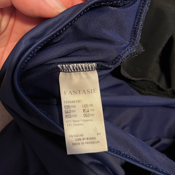 Navy One-piece with Ruffle - Picture 8 of 8